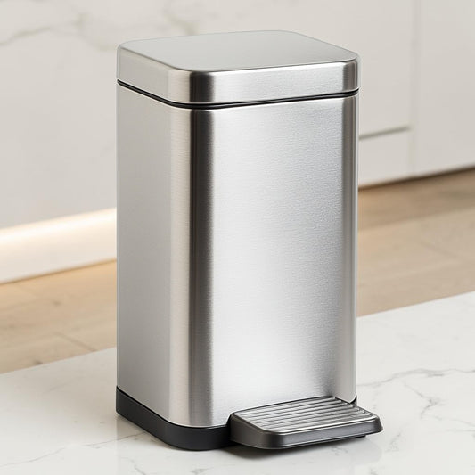 Hikmfg Slim Space-Saving Step Trash Can (10L)